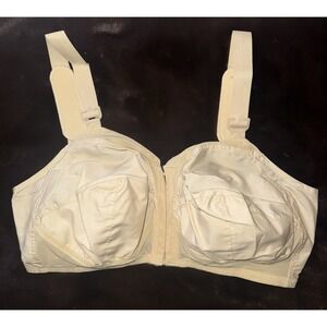 Vintage Exquisite Form Bra 38d‎ Front Hook Beige Wireless
